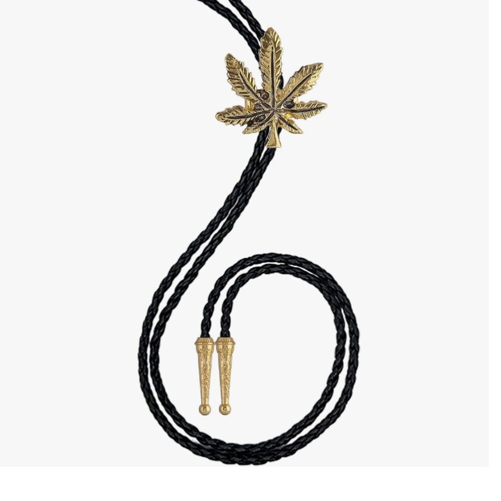 Gold Maple Leaves Bolo Tie